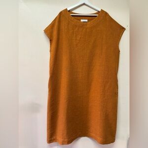 Bryn Walker Heavy Linen ANSLEY
Dress Bateau Neck w/Cap Sleeve and Pockets L